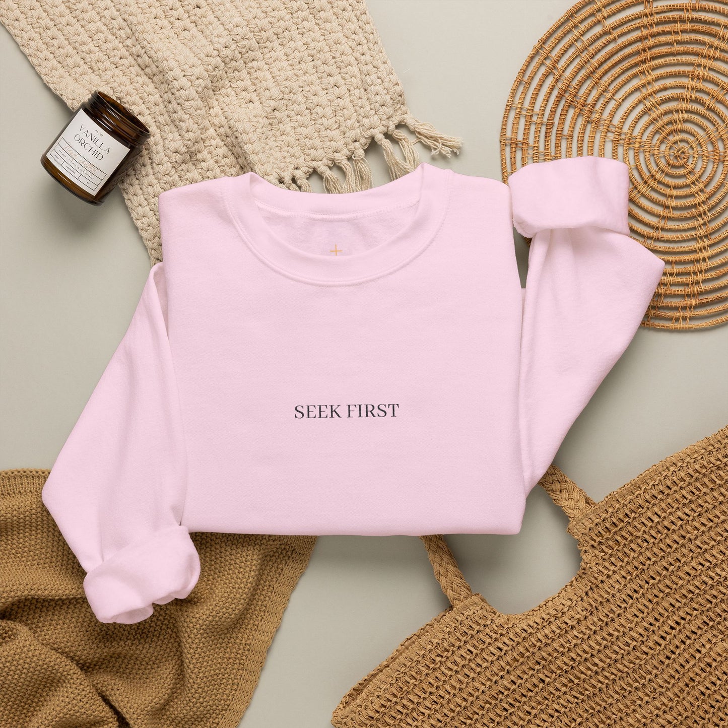 'Self First' Embroded Sweatshirt