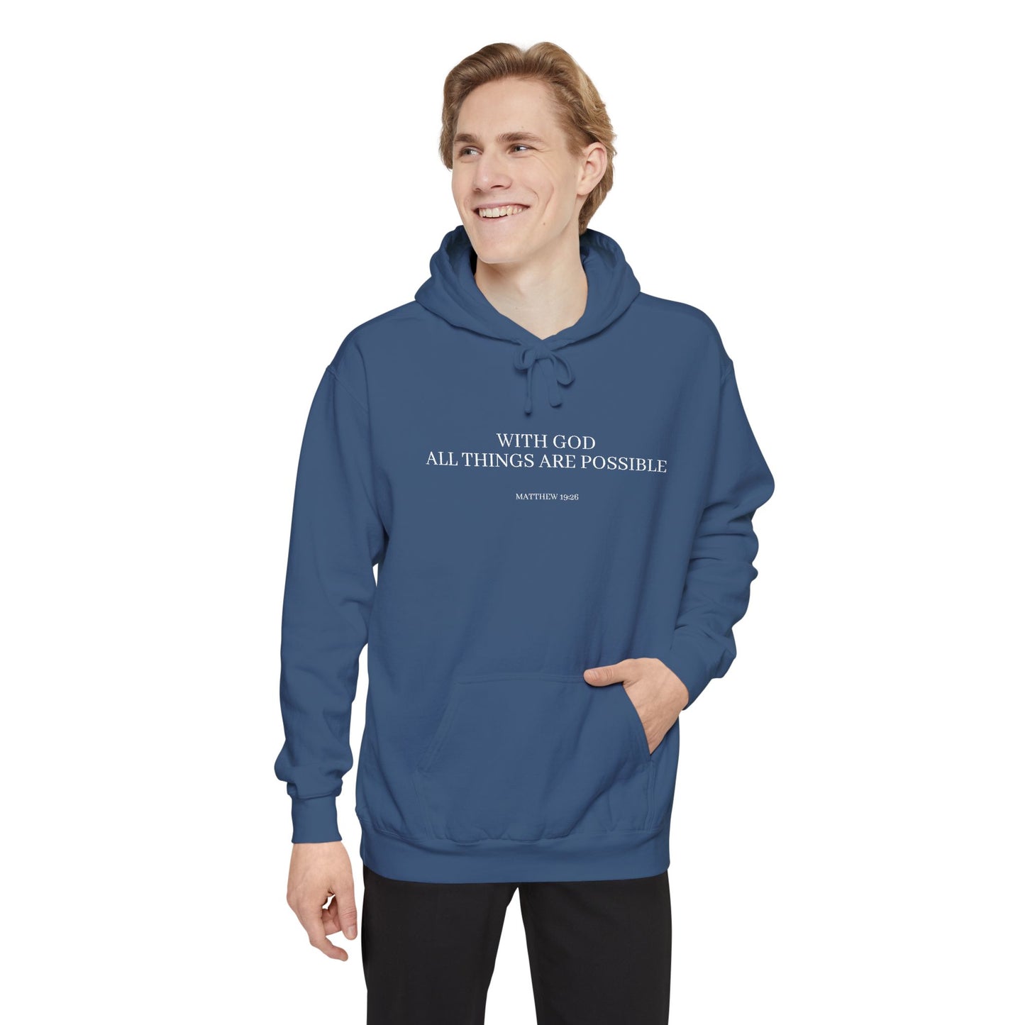 With God All Things Are Possible Hoodie — Inspirational Faith Graphic Hoodie