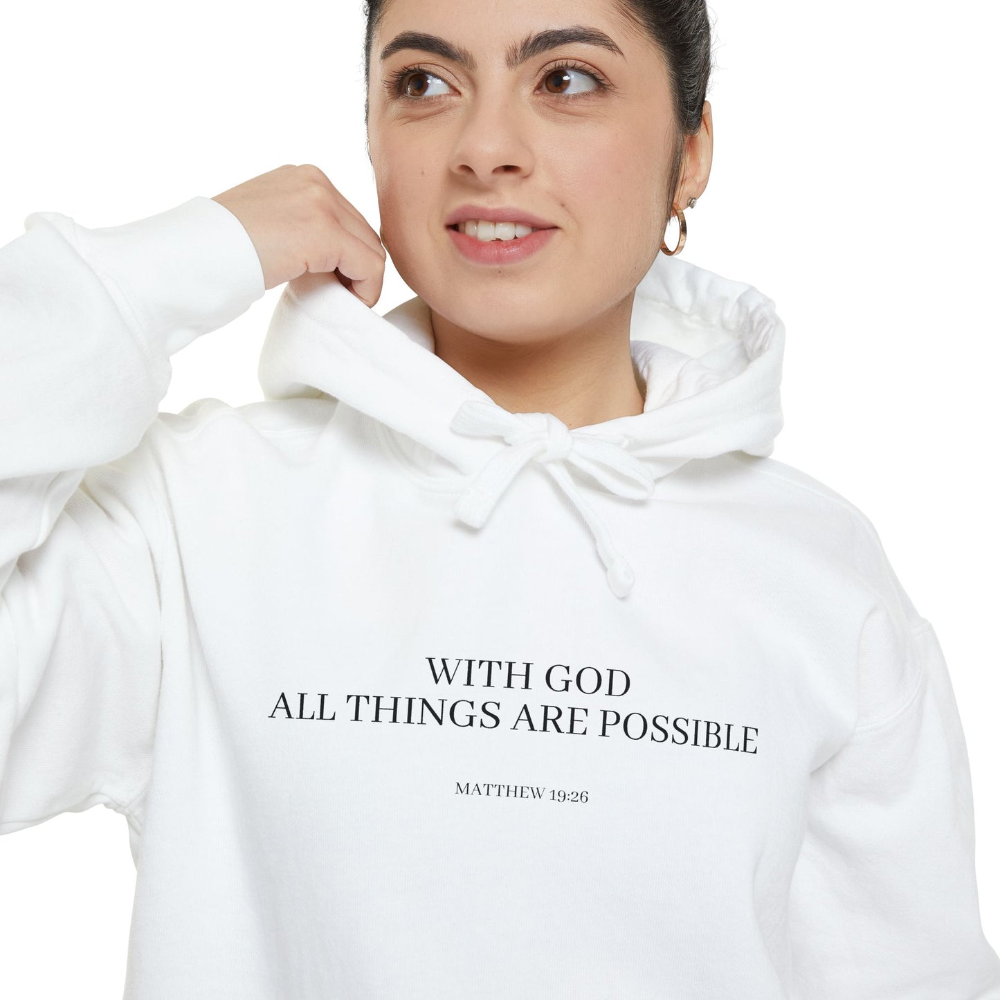 With God All Things Are Possible Hoodie — Inspirational Faith Graphic Hoodie