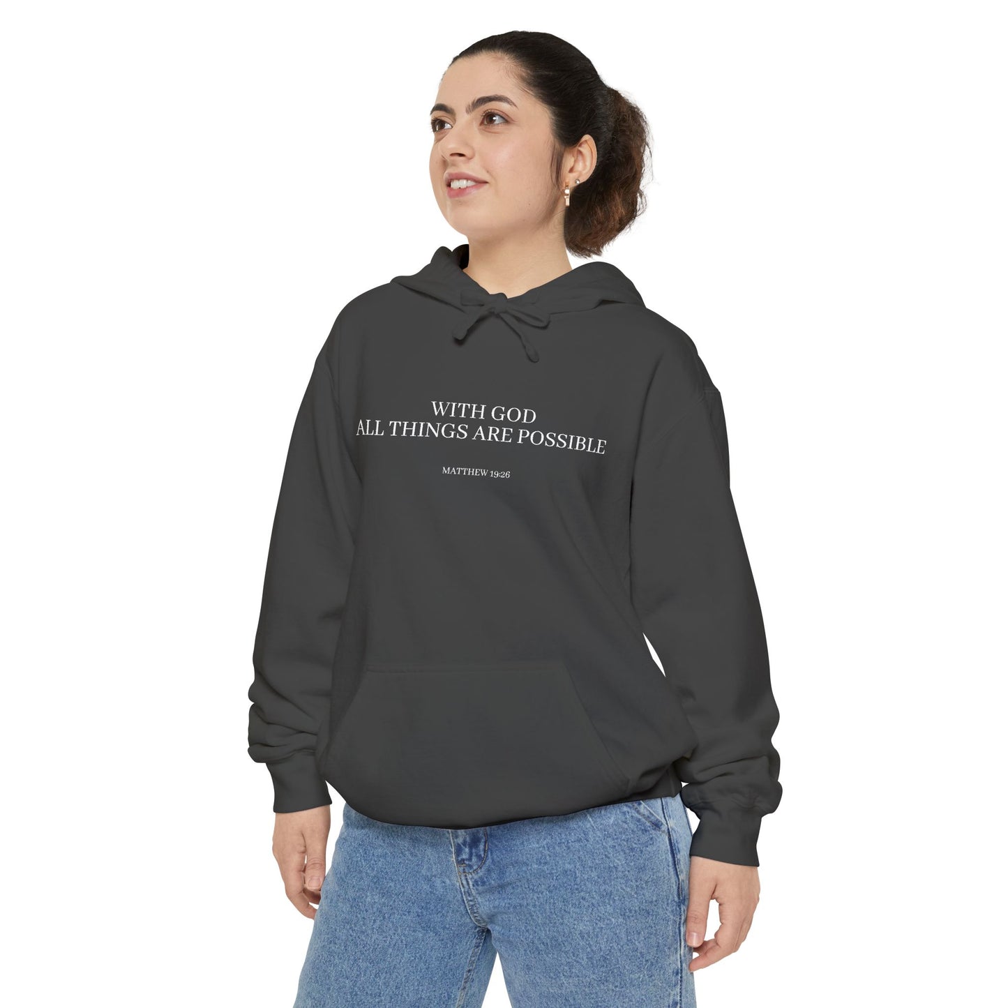 With God All Things Are Possible Hoodie — Inspirational Faith Graphic Hoodie