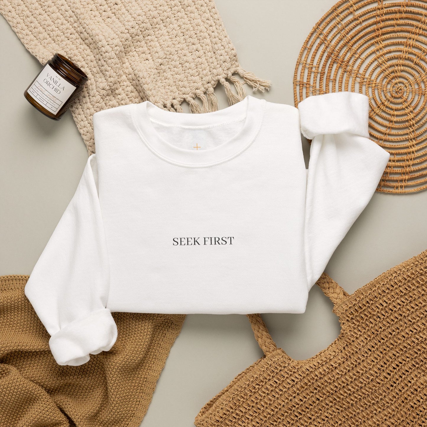'Self First' Embroded Sweatshirt