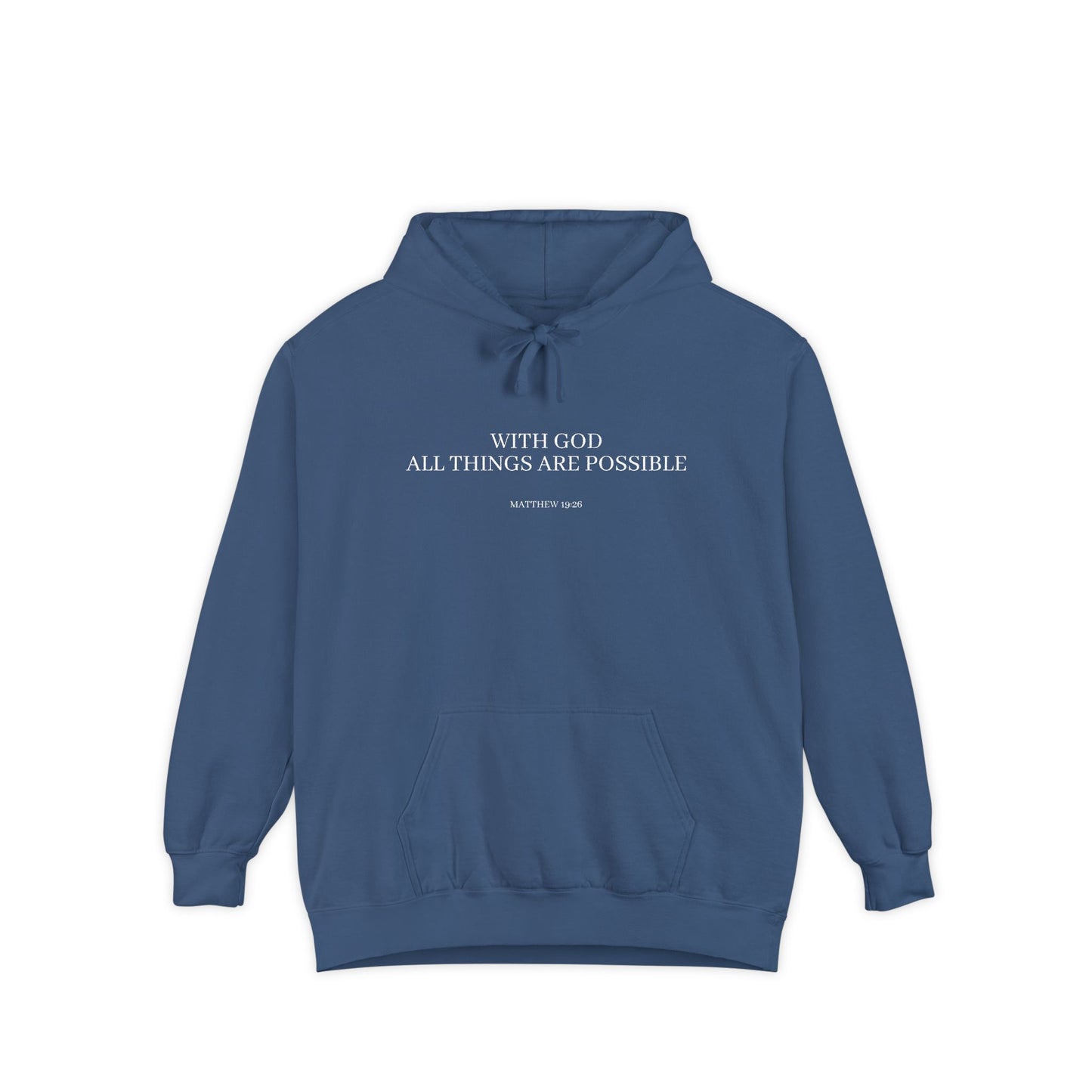 With God All Things Are Possible Hoodie — Inspirational Faith Graphic Hoodie