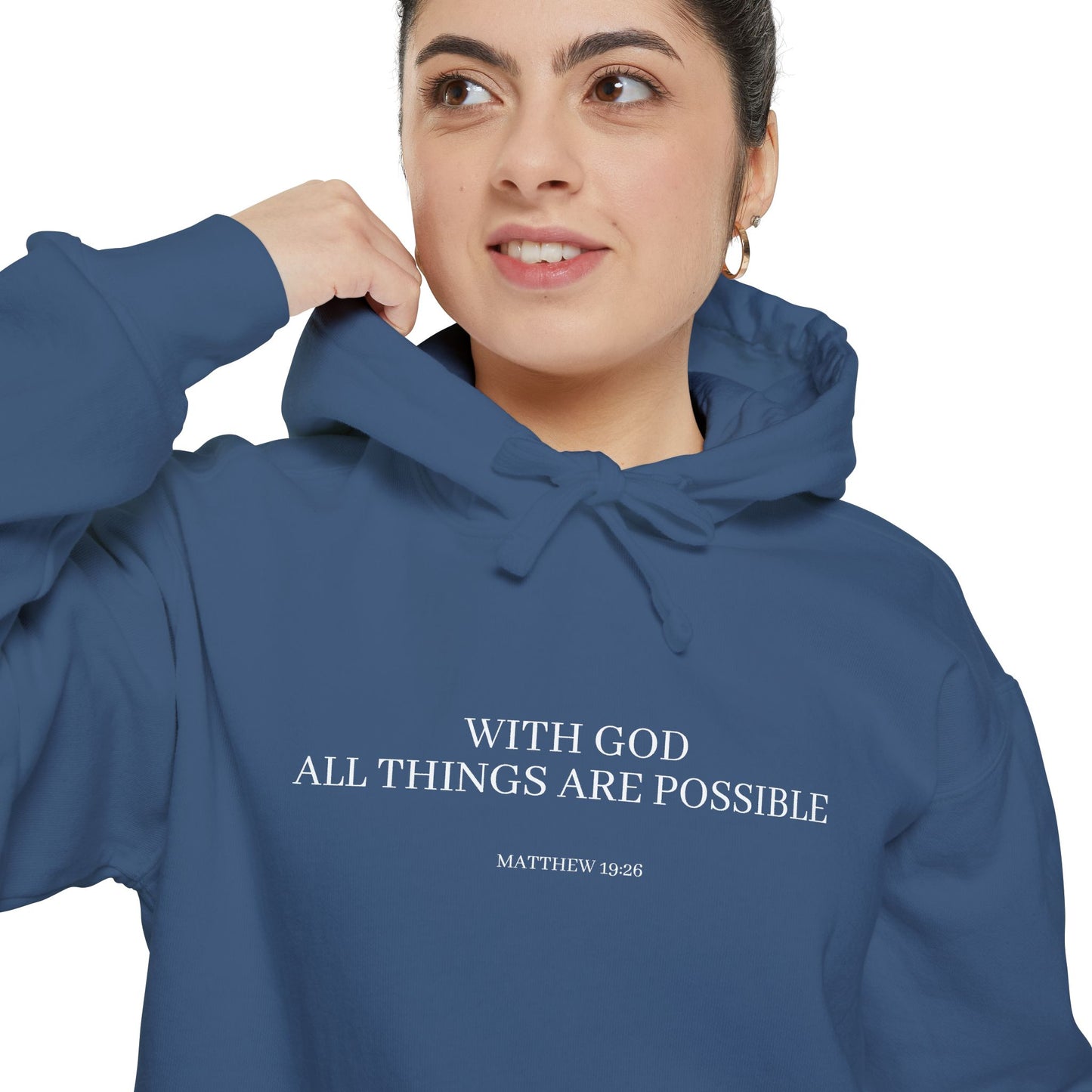 With God All Things Are Possible Hoodie — Inspirational Faith Graphic Hoodie