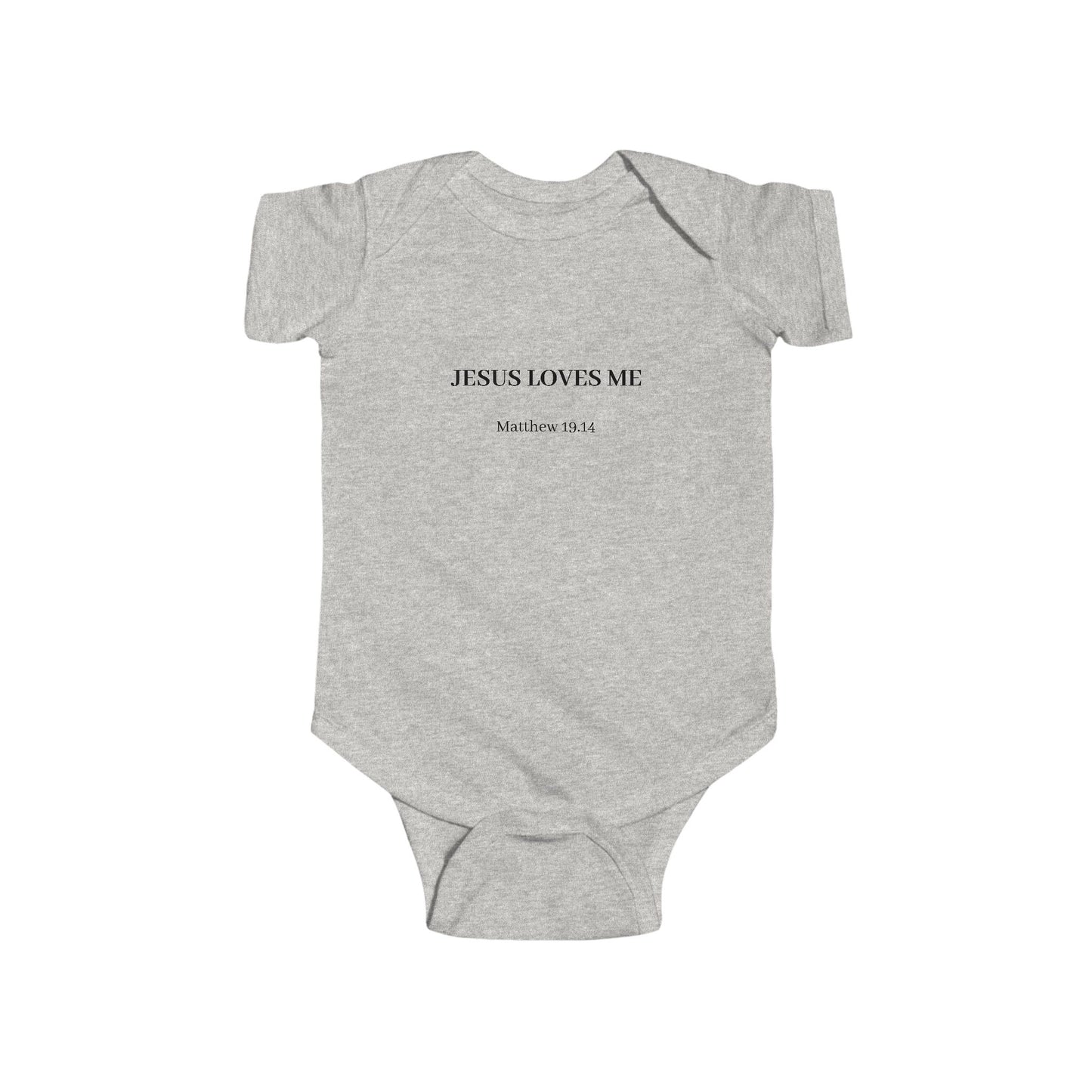 Infant Bodysuit — "Jesus Loves Me / Shine Bright" Minimal Christian Baby Onesie