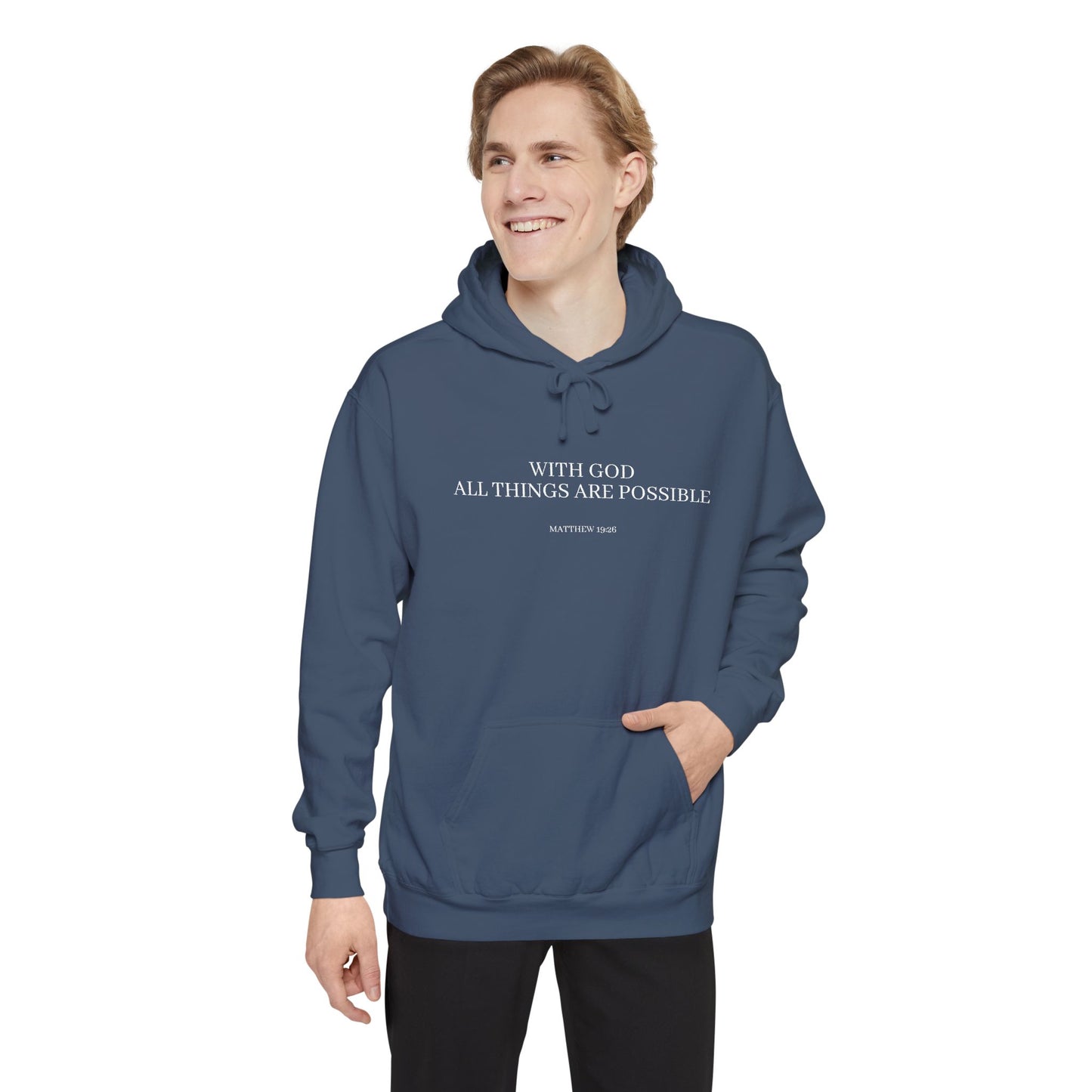 With God All Things Are Possible Hoodie — Inspirational Faith Graphic Hoodie