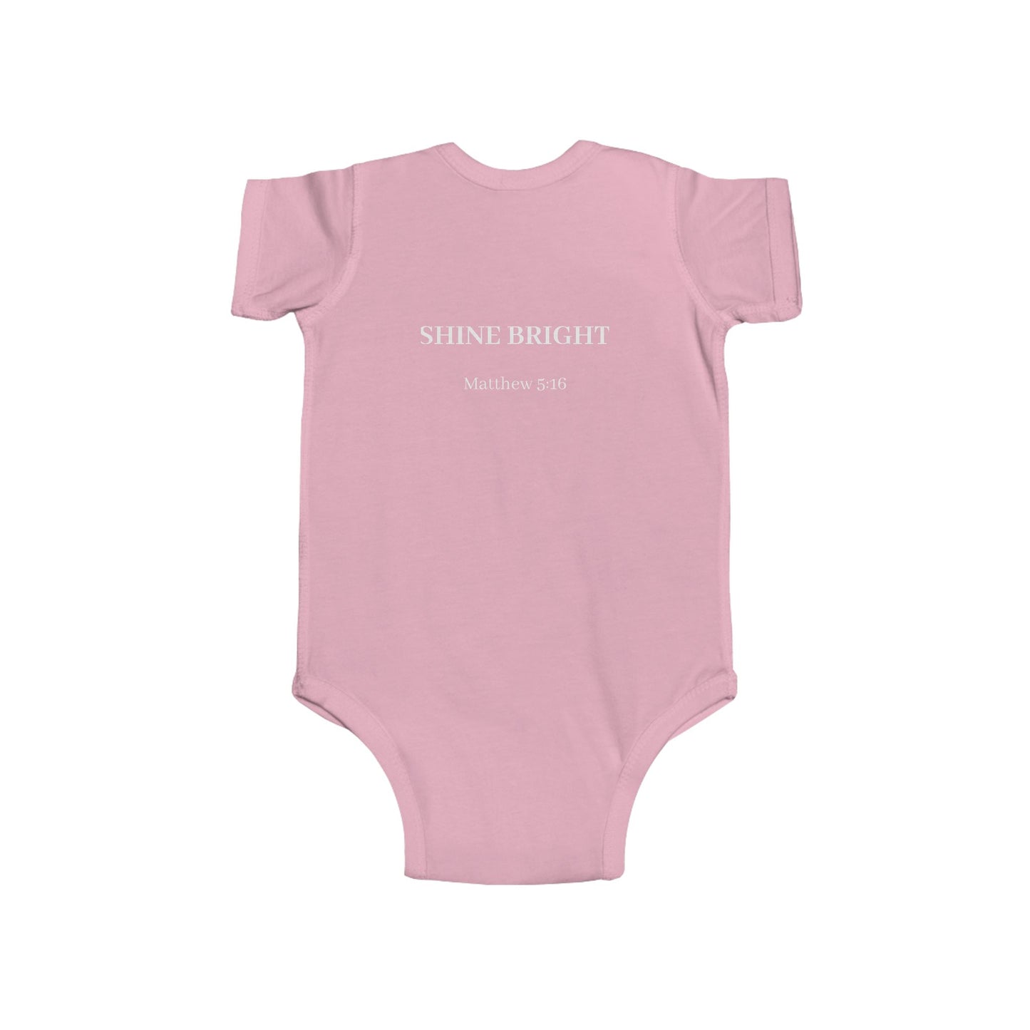 Infant Bodysuit — "Jesus Loves Me / Shine Bright" Minimal Christian Baby Onesie
