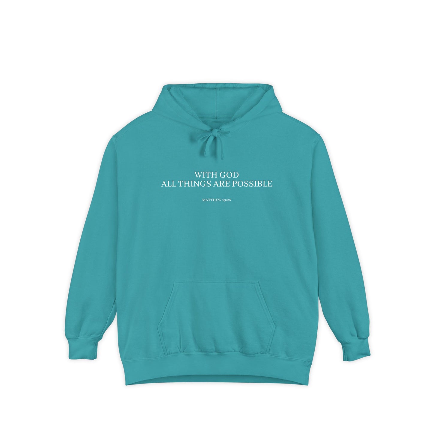 With God All Things Are Possible Hoodie — Inspirational Faith Graphic Hoodie