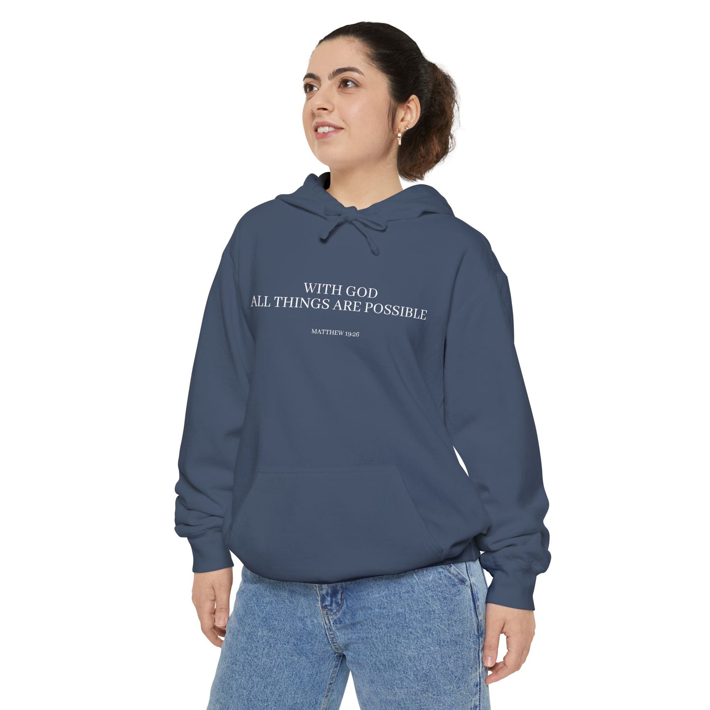With God All Things Are Possible Hoodie — Inspirational Faith Graphic Hoodie