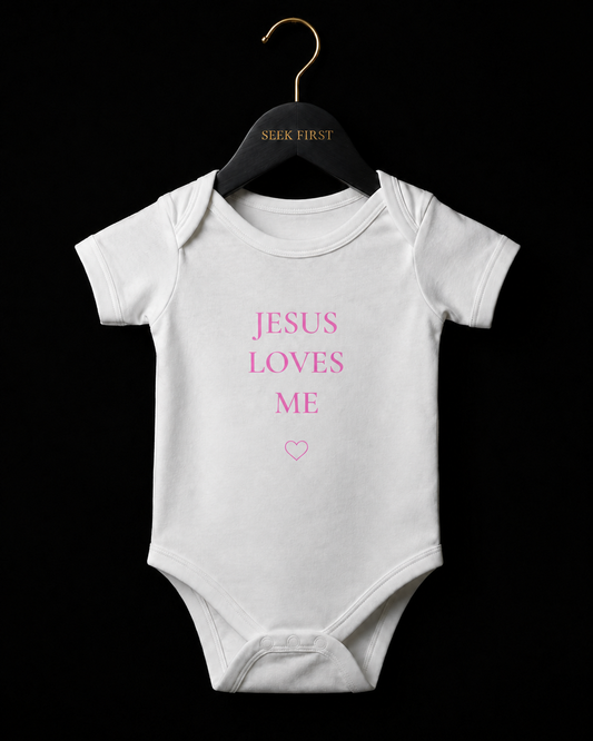 Jesus Loves Me Baby Gil Bodysuit.