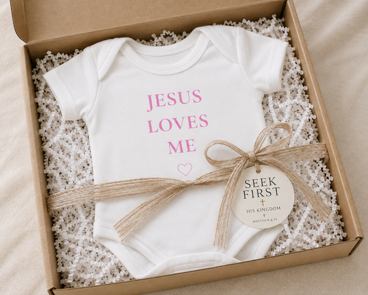 Jesus Loves Me Baby Girl Gift Box