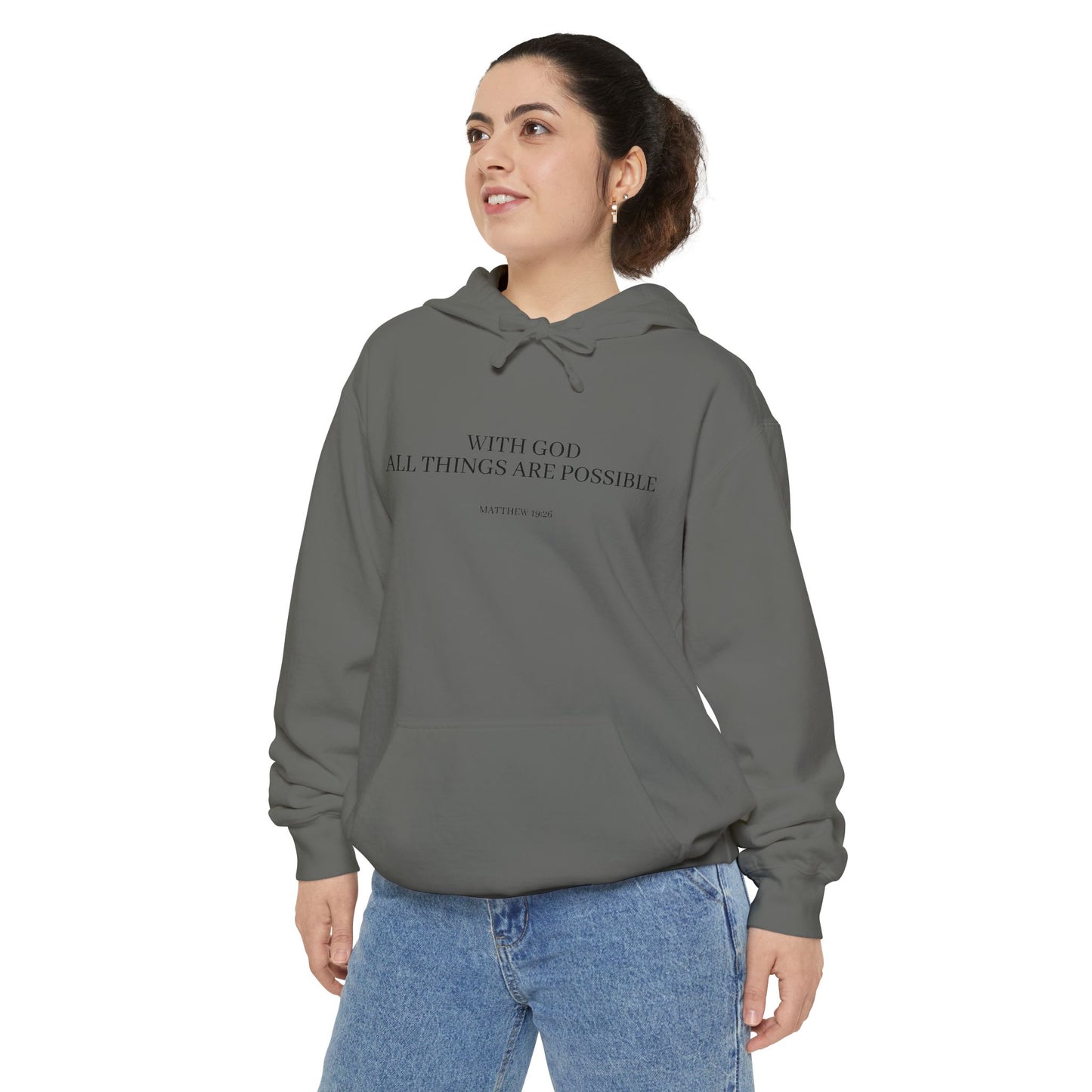With God All Things Are Possible Hoodie — Inspirational Faith Graphic Hoodie