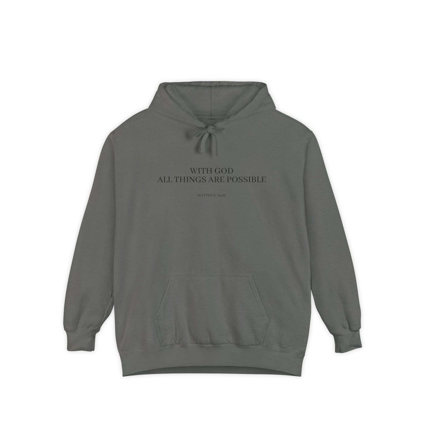 With God All Things Are Possible Hoodie — Inspirational Faith Graphic Hoodie