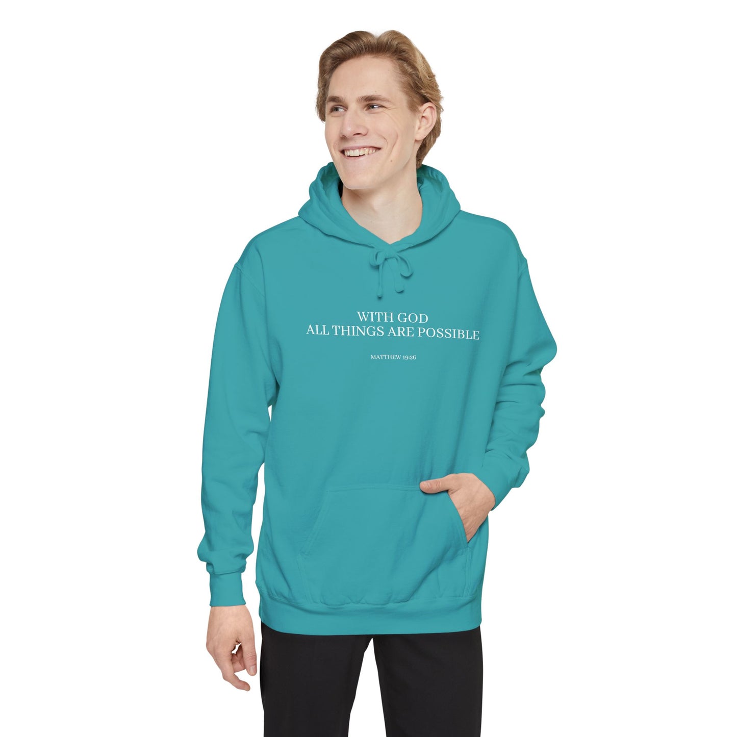 With God All Things Are Possible Hoodie — Inspirational Faith Graphic Hoodie