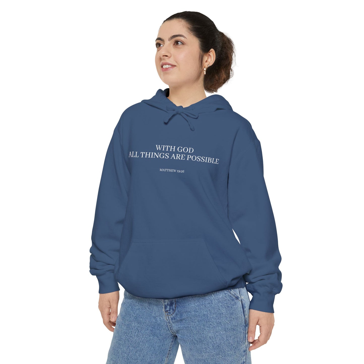 With God All Things Are Possible Hoodie — Inspirational Faith Graphic Hoodie