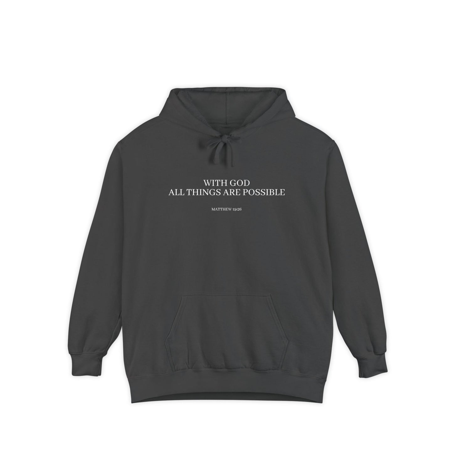 With God All Things Are Possible Hoodie — Inspirational Faith Graphic Hoodie