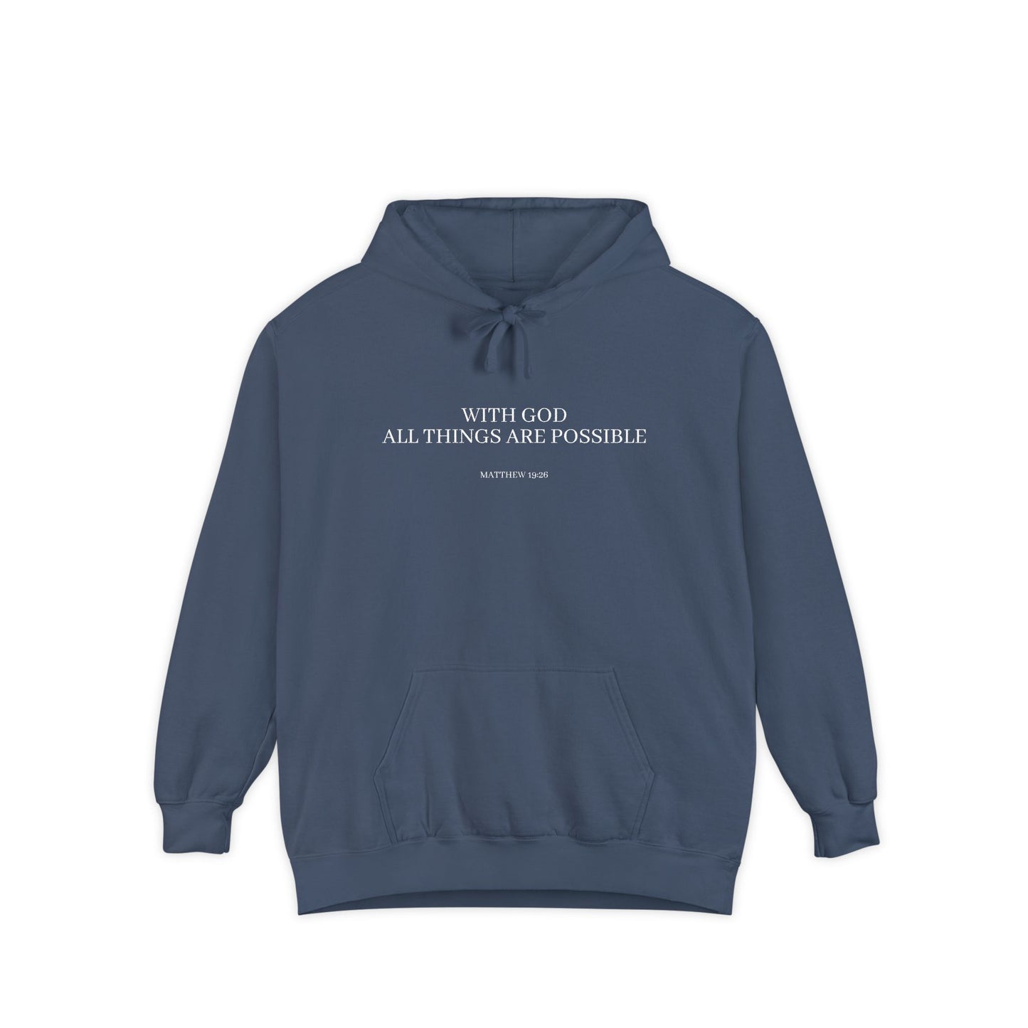 With God All Things Are Possible Hoodie — Inspirational Faith Graphic Hoodie