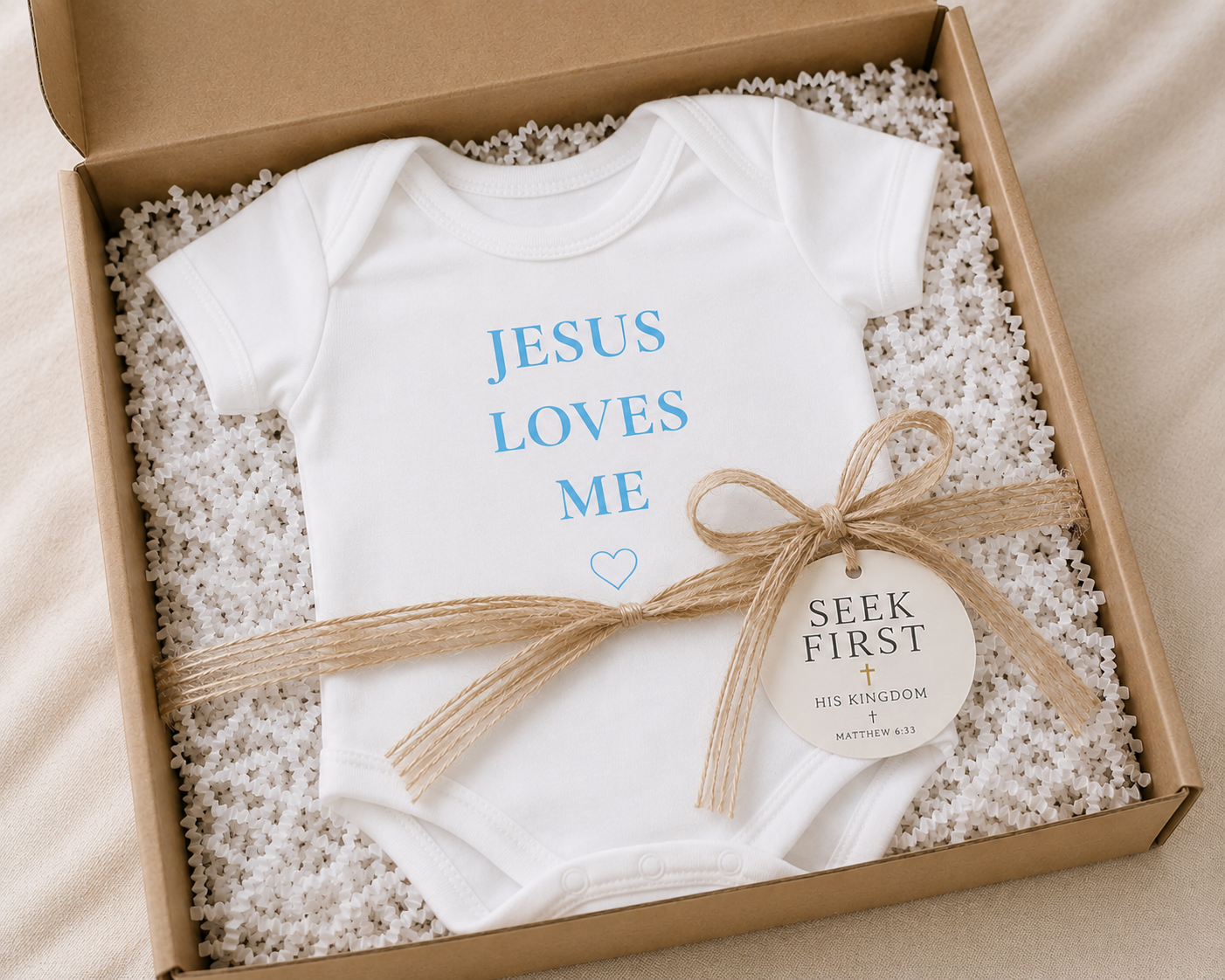 Jesus Loves Me Baby Boy Gift Box