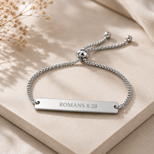 Romans 8:28 Scripture Bracelet