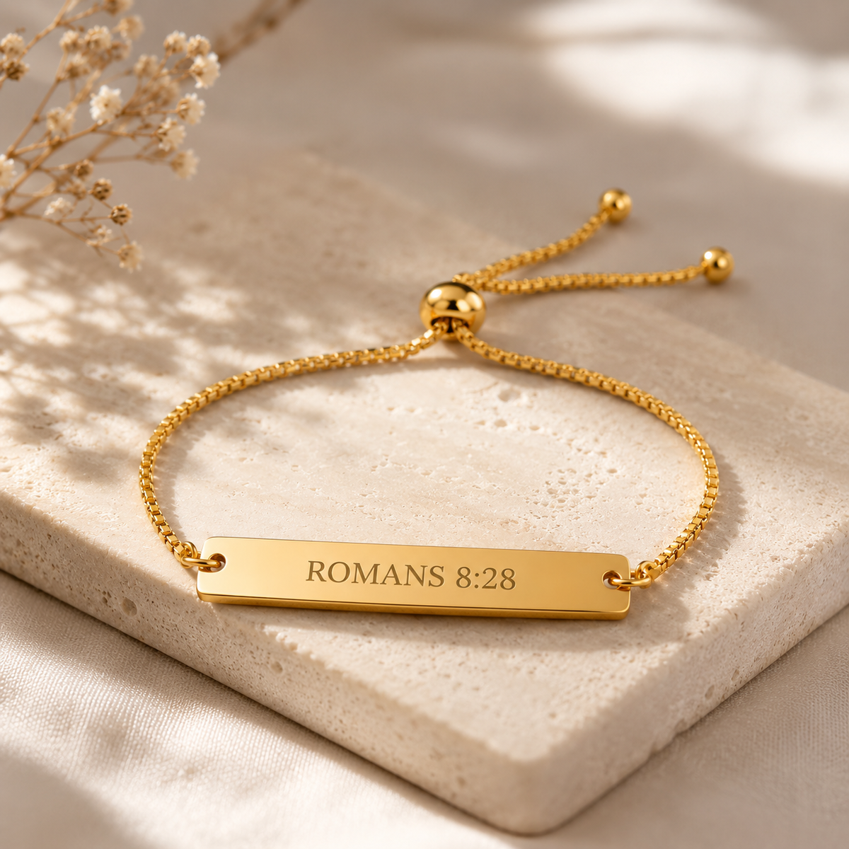 Romans 8:28 Scripture Bracelet