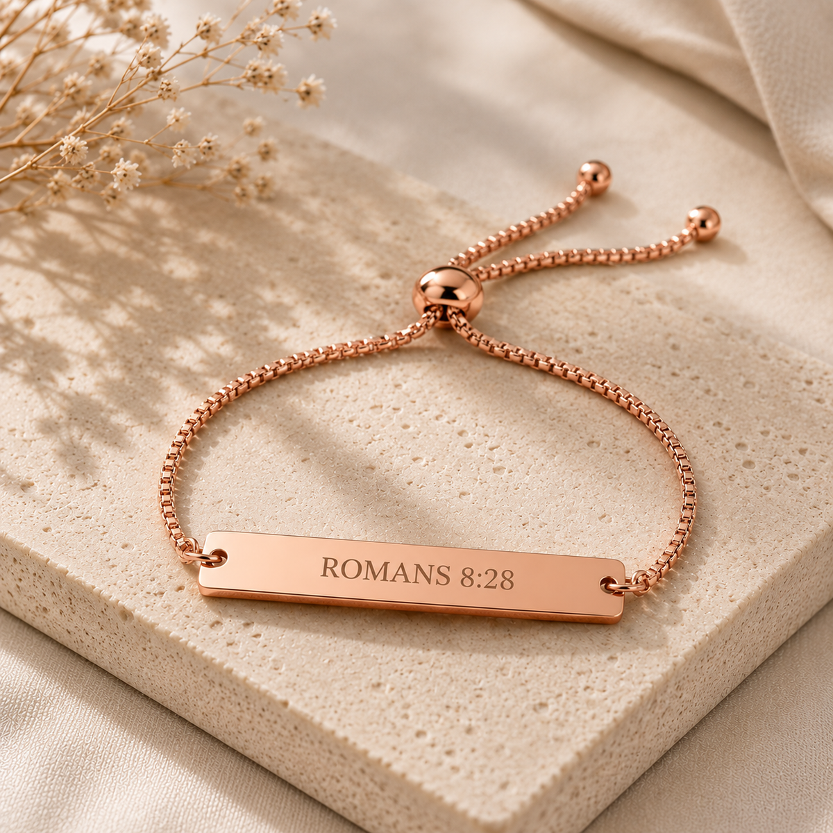 Romans 8:28 Scripture Bracelet